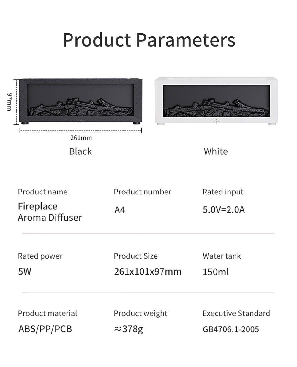 Lumora Fireplace Light